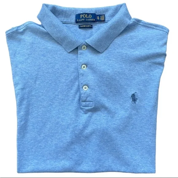 Light Blue Polo Ralph Lauren Polo Shirt (XL) - Picture 2 of 11